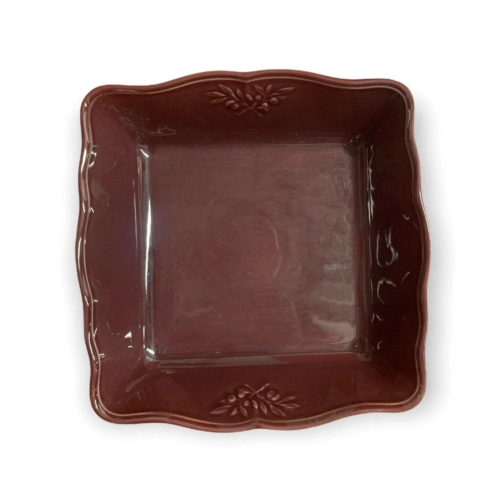 Sur La Table Egg Plant Purple Ceramic Baking Dish Portugal 10-3/8”